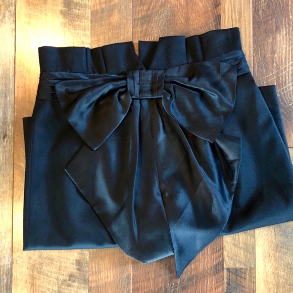 PLASTIC ISLAND Black Ribbon Pencil Skirt - Picture 6 of 7